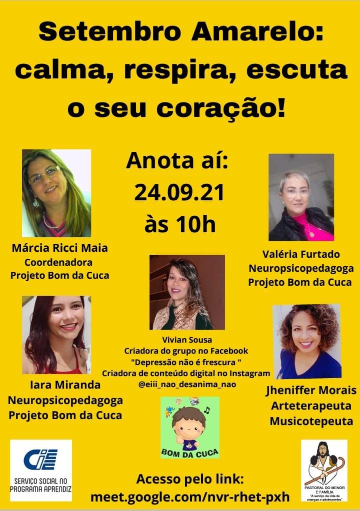 Projeto Bom da Cuca participa de live com jovens do CIEE