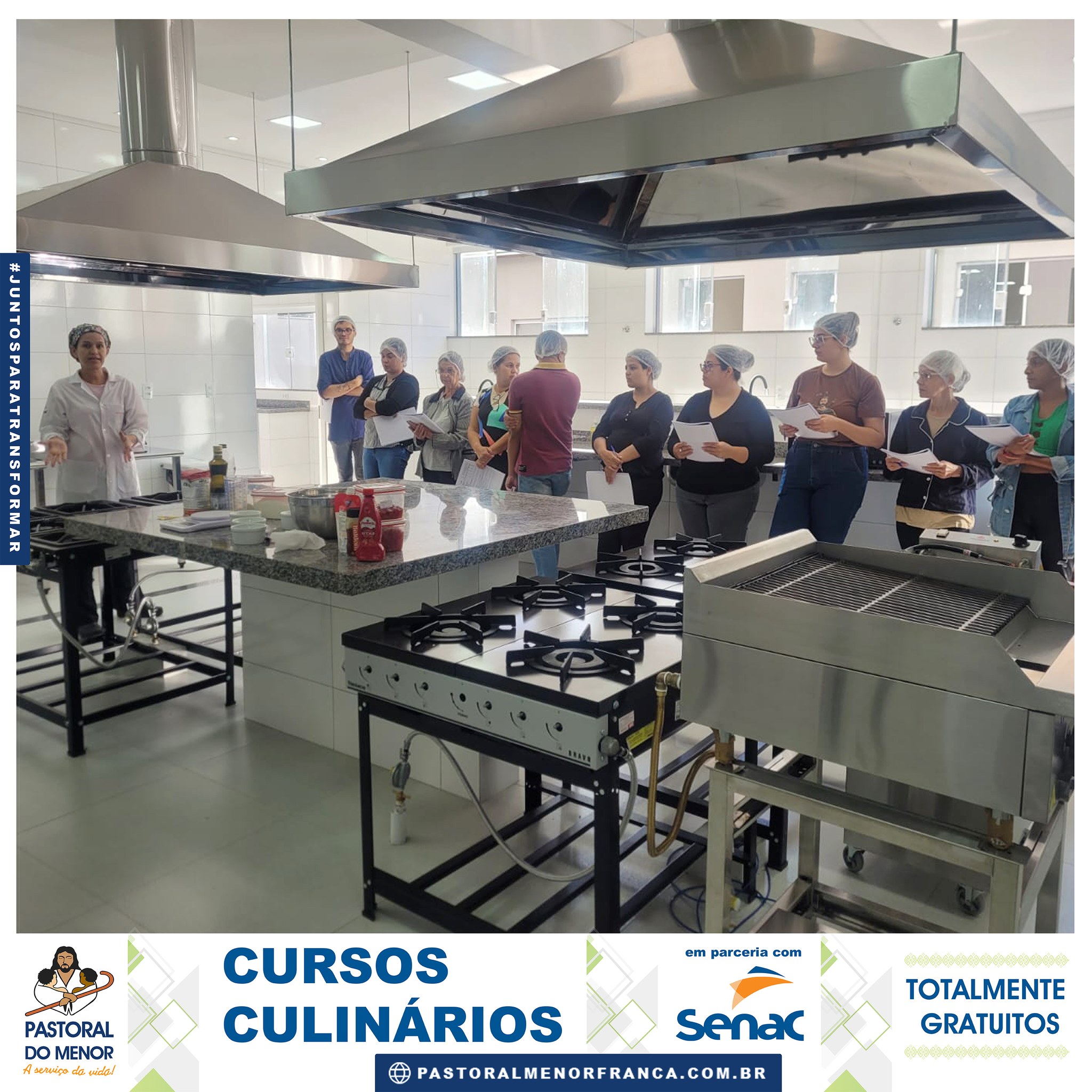 Cursos Culinários - Pastoral do Menor em parceria com o Senac Franca